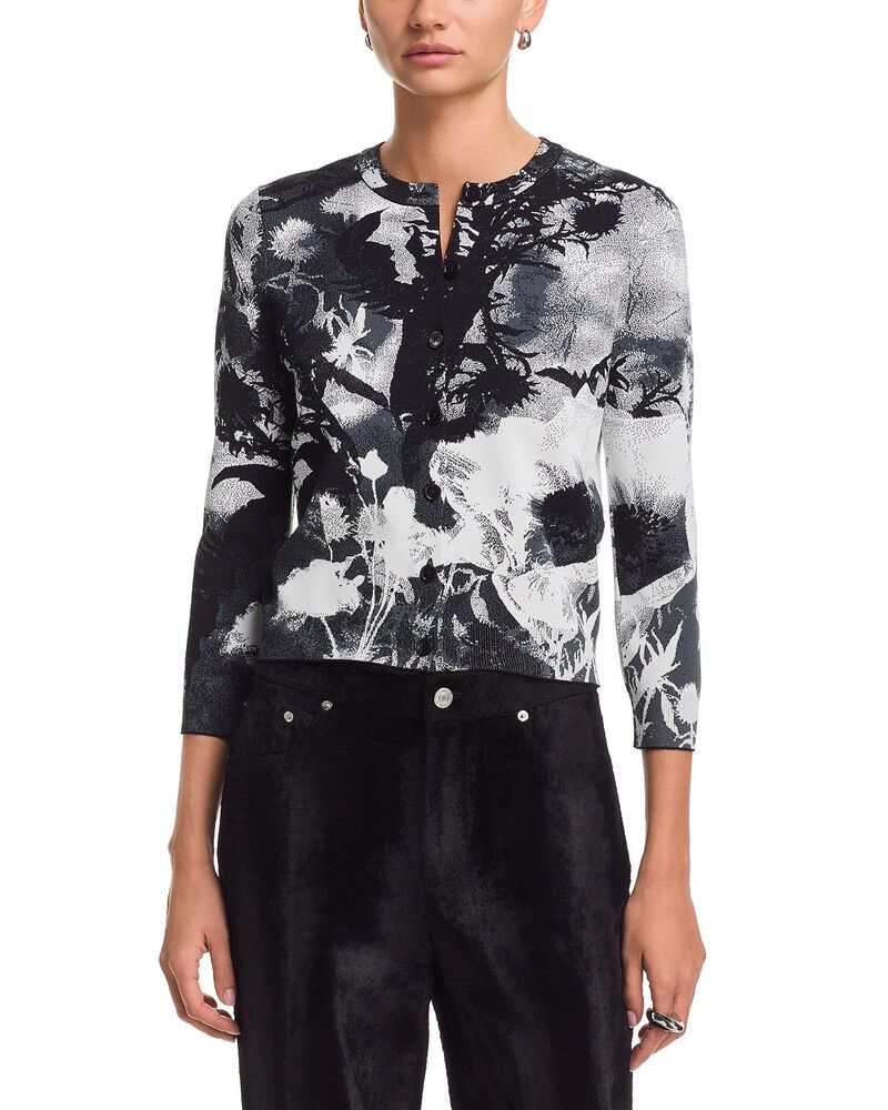 マックイーン レディース アウター ジレー 御花柄 御花 McQueen Floral Jacquard Cardigan White/Multi 白いこと