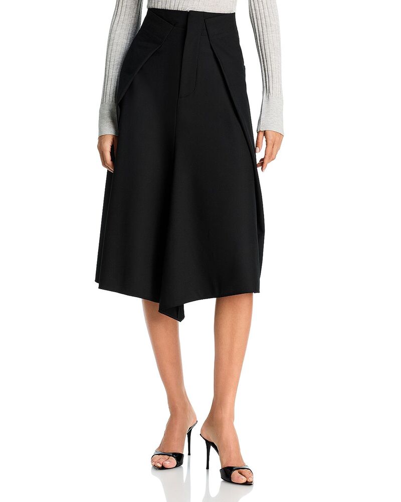 ヴィクトリア ベッカム レディース 下つ方スコート MIDI Victoria Beckham Tailored Midi Skirt Black 黒いこと