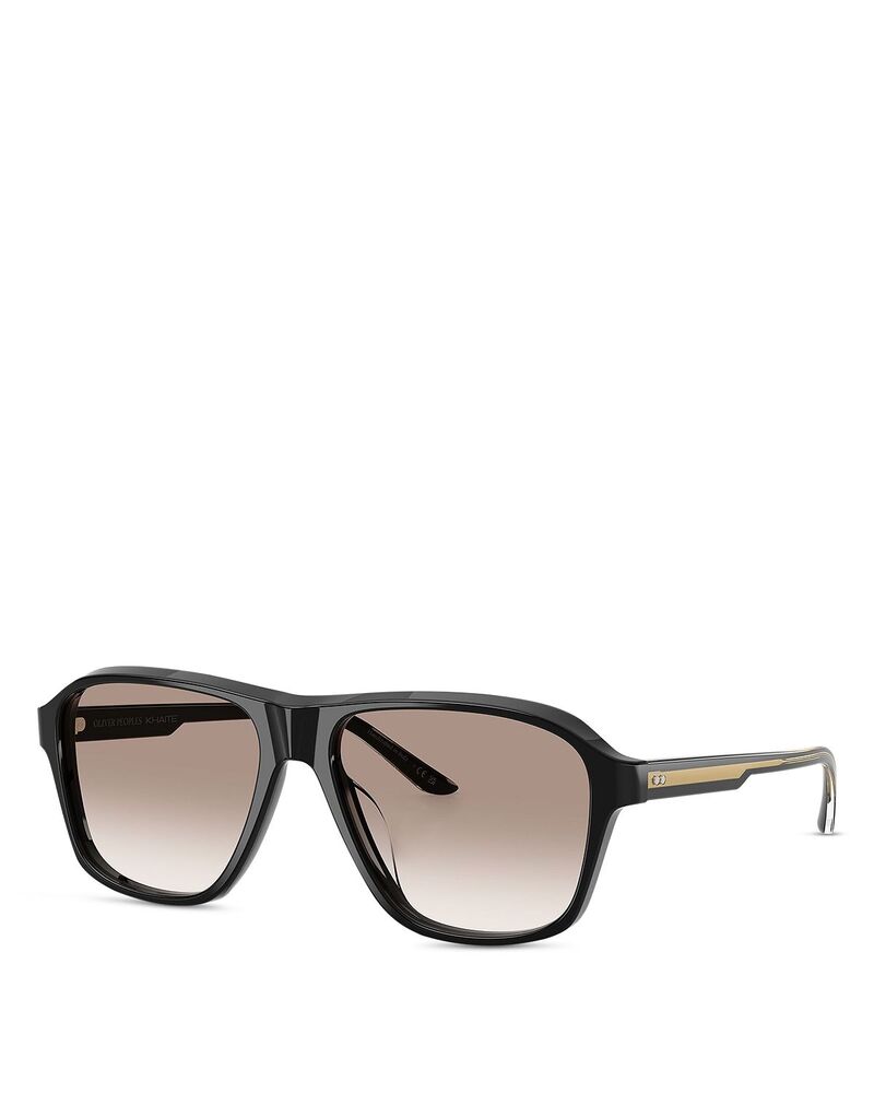紙凧 レディース 付属物 サングラス・アイウェア KHAITE x Oliver Peoples Aviator Glasses 56粍 Black 黒いこと