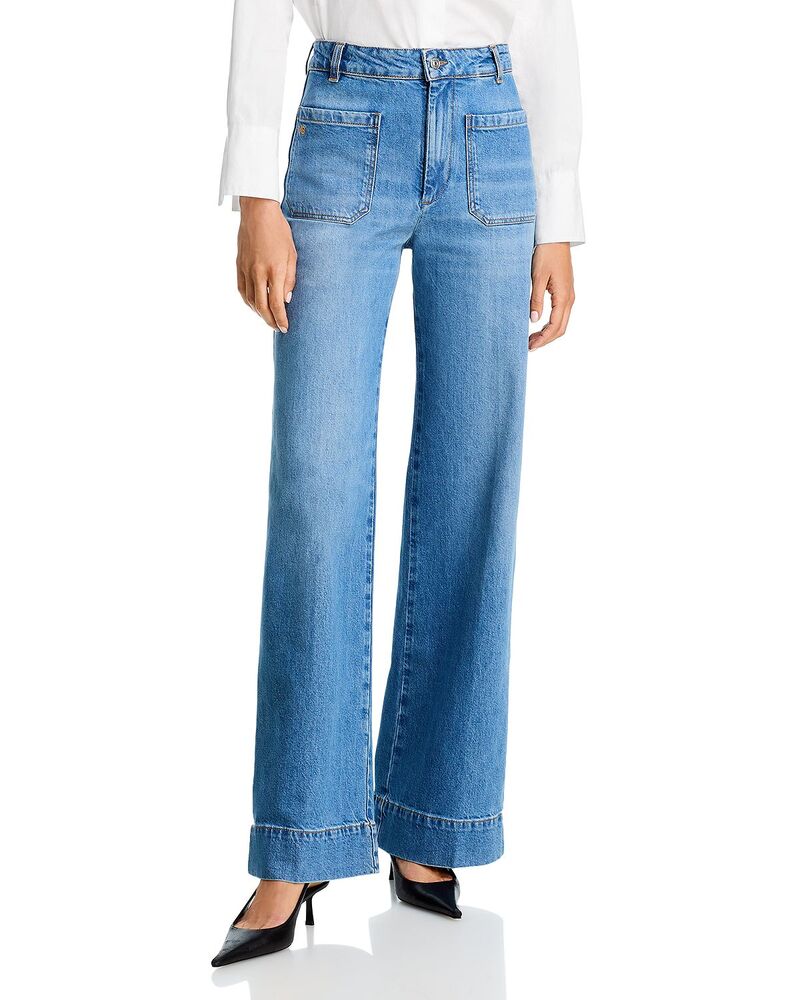 ヴィクトリア ベッカム レディース ボトムス ジーンズズボン下 ワイドレッグ デニム Victoria Beckham Alina High Rise Wide Leg Jeans インチ Worn Blue Wash Worn Blue Wash 青碧