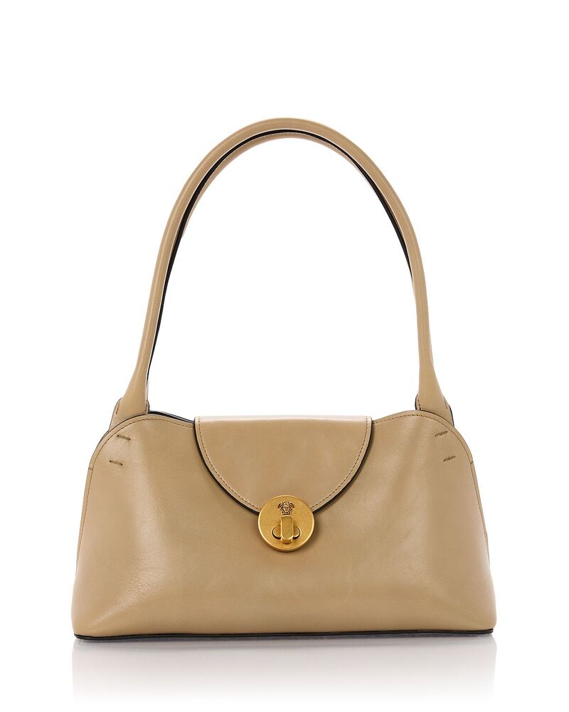 ヴェルサーチ レディース 御徒面子 なめし革 Versace Smalleather Shoulder Bag Dove Grey 薄墨色