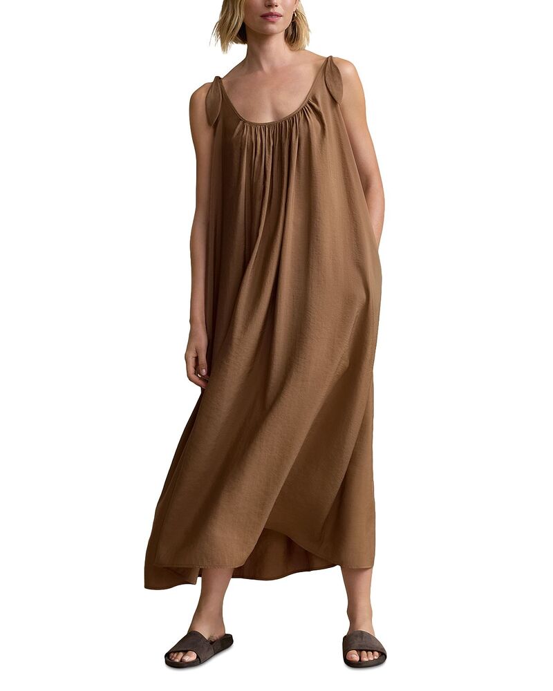 ジェニーケイン レディース トップス 衣裳 Jenni Kayne Irishoulder Tie Dress Brown 赤銅色