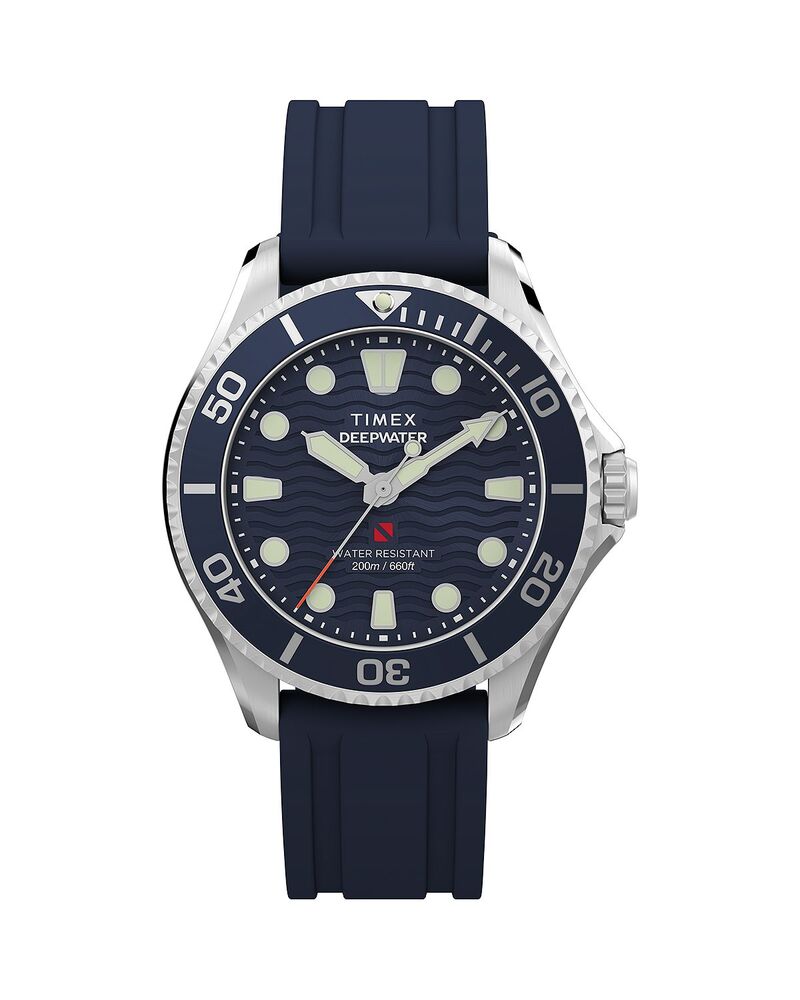 タイ王国メックス レディース 添え物 ウオッチ Timex Deepwater Meridian 200 HNBRubber Strap Watch 38粍 Blue 青碧