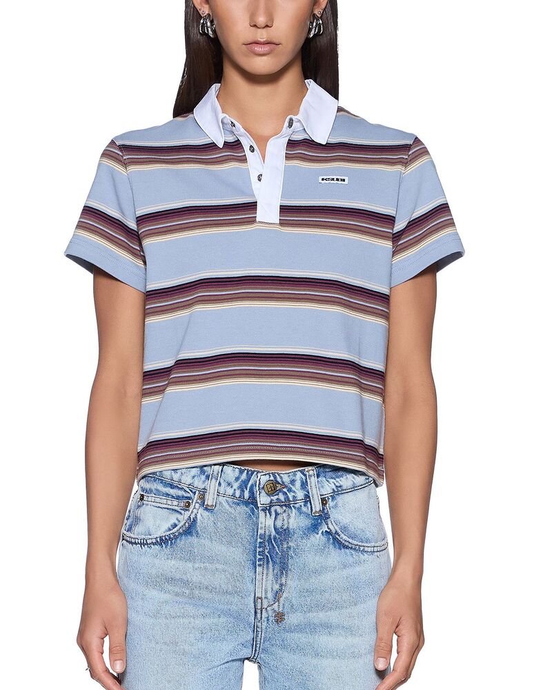 スビ レディース トップス ポロシャツ Ksubi Sott Shrunken Multi Stripe Polo Assorted マルチカラー|ReVida 店