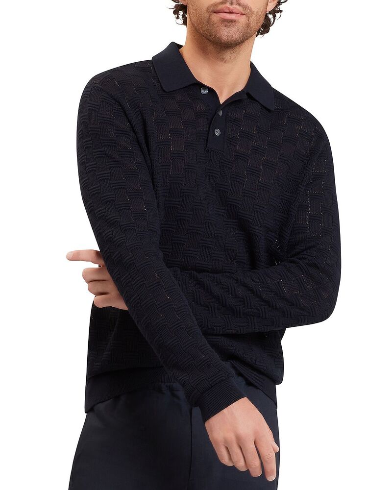テッドベーカー メンズ トップス スポーツシャツ Ted Baker Osaka Interlock Stitch Polo Shirt Navy 米国海軍