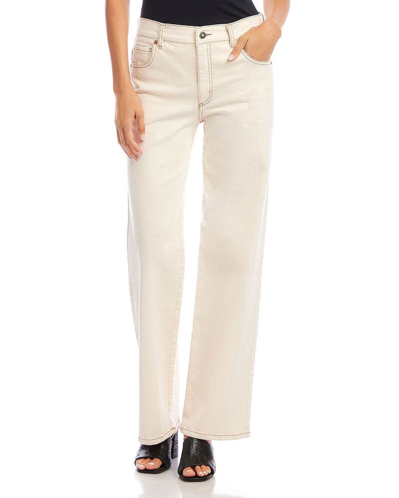 カレンケーン レディース ボトムス ジーンズズボン下 ワイドレッグ プチ デニム Karen Kane Petites High Rise Wide Leg Jeans inatural Nat