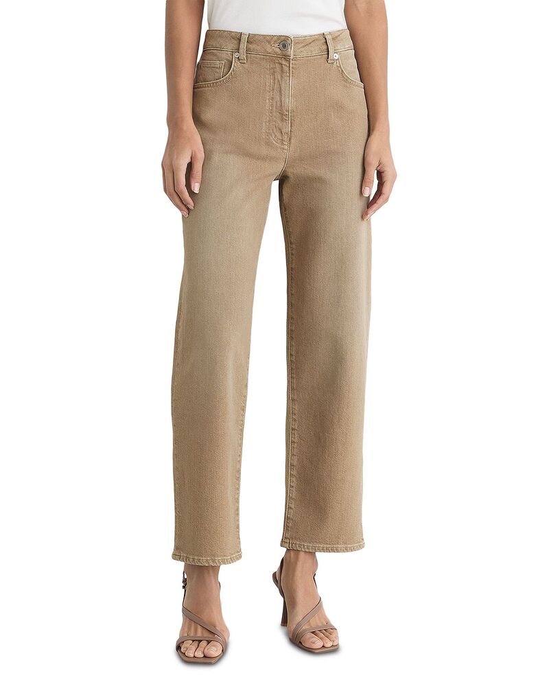 レイス レディース ボトムス デニムパンツ ストレート ジーンズ REISSelin High Rise Straight Leg Jeans ineutral Neutral｜ReVida 店