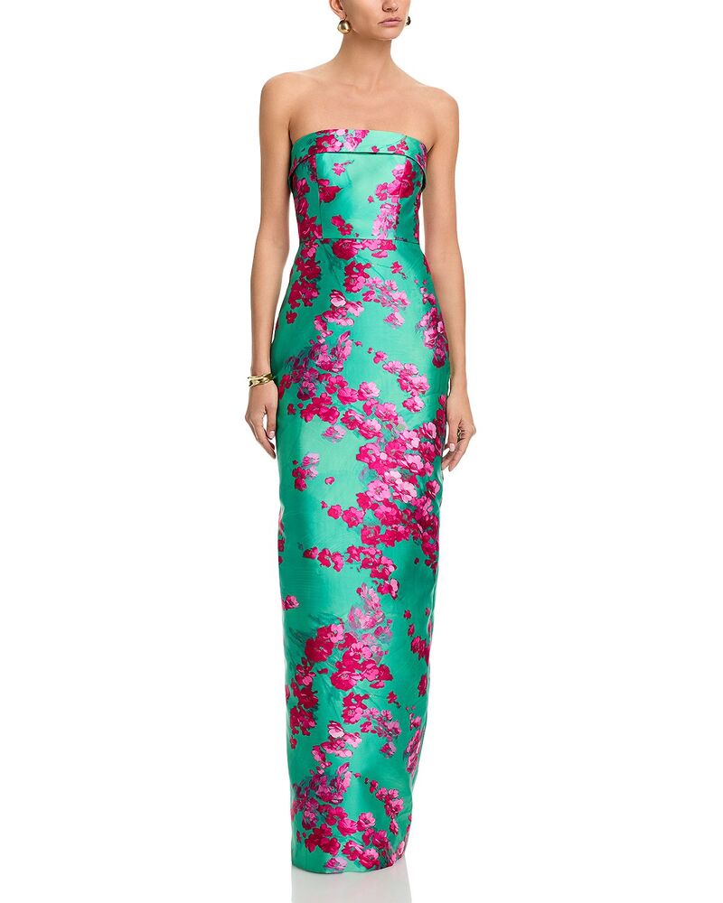 セイア レディース トップス ワンピーストラップレス Theia Cleo Strapless Column Gown Seafoam Sakura Mist
