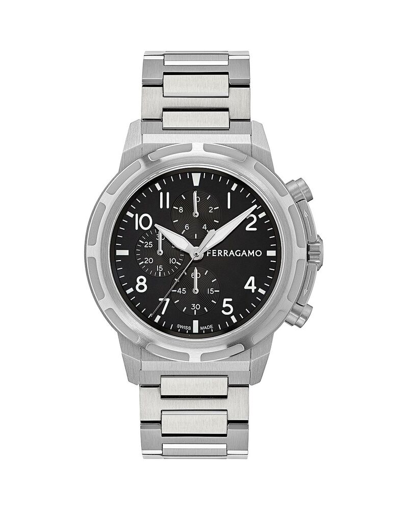 フェラガモ レディース 付属物 ウオッチ FERRAGAMO Sport Chronograph 44粍 Stainlessteel