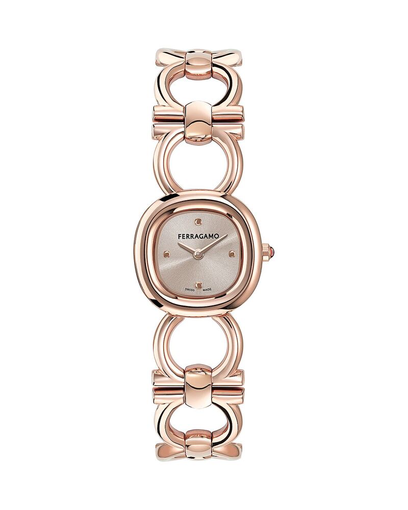 フェラガモ レディース 付属物 ウオッチ FERRAGAMO Double Gancini Watch 25粍 Rose Gold ゴールド
