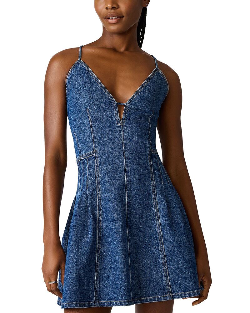 スティーブ マデン レディース トップス 衣裳 ミニ ジーンズ STEVE MADDEN Dianne Denimini Dress Denim Blue ジーンズ