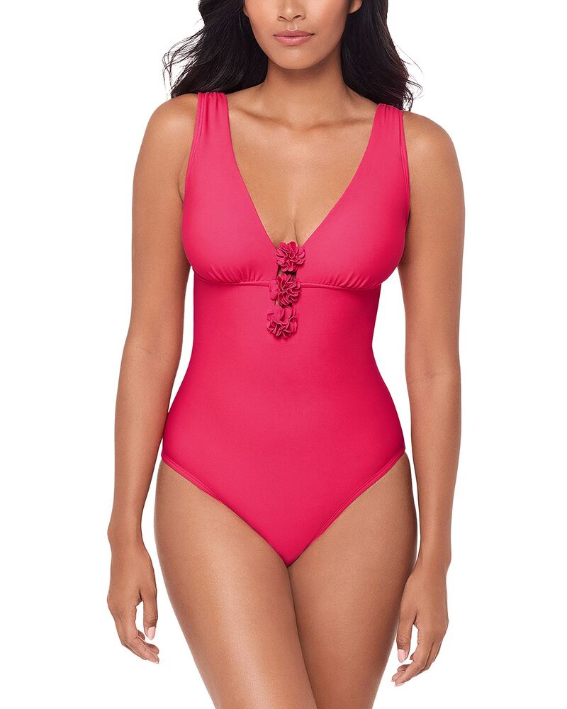 神通力背広 レディース 水泳着 上下仕掛ける Magicsuit Solid Wallis One Piece Swimsuit Rosie