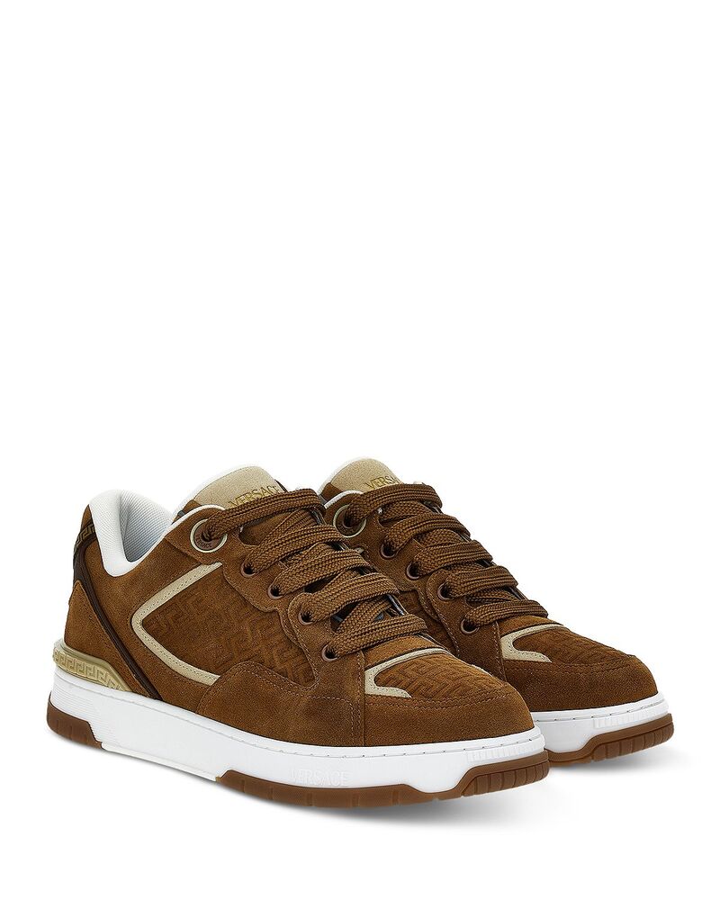 ヴェルサーチ メンズ シューズ スニーカー スエード Versace Men'suede Sneakers Whiskey｜ReVida 店