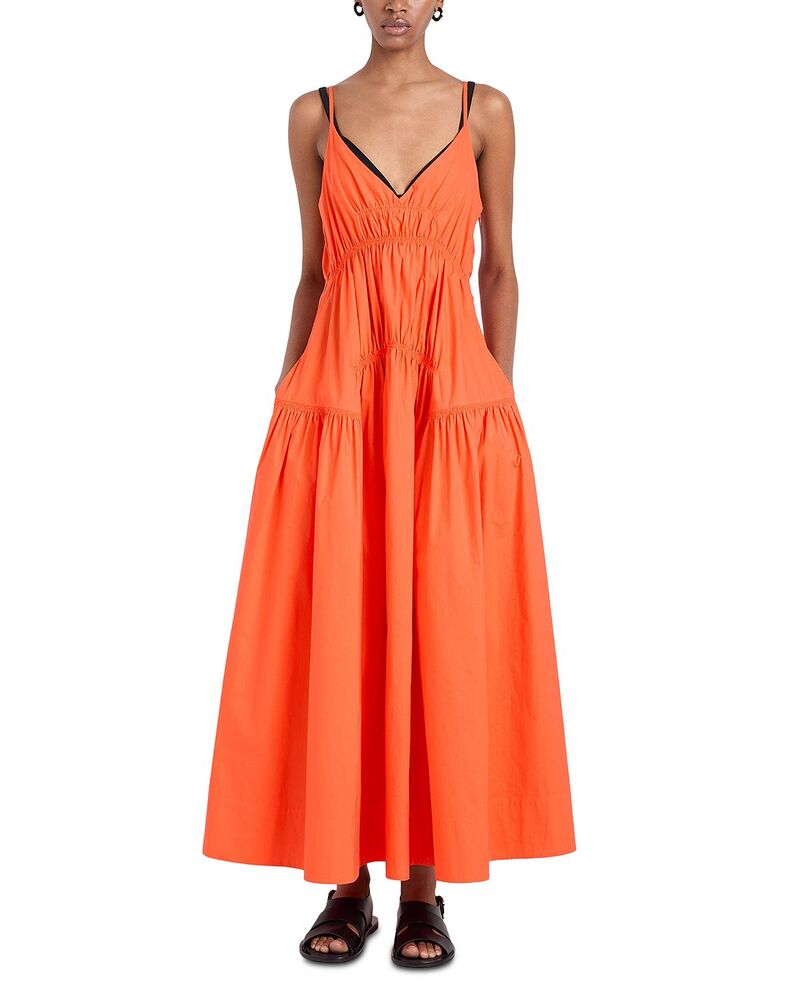 プロエンザ スクーラー レディース トップス 衣装 Proenza Schouler White Label Michelyn Poplin Dress Orange オレンジ色
