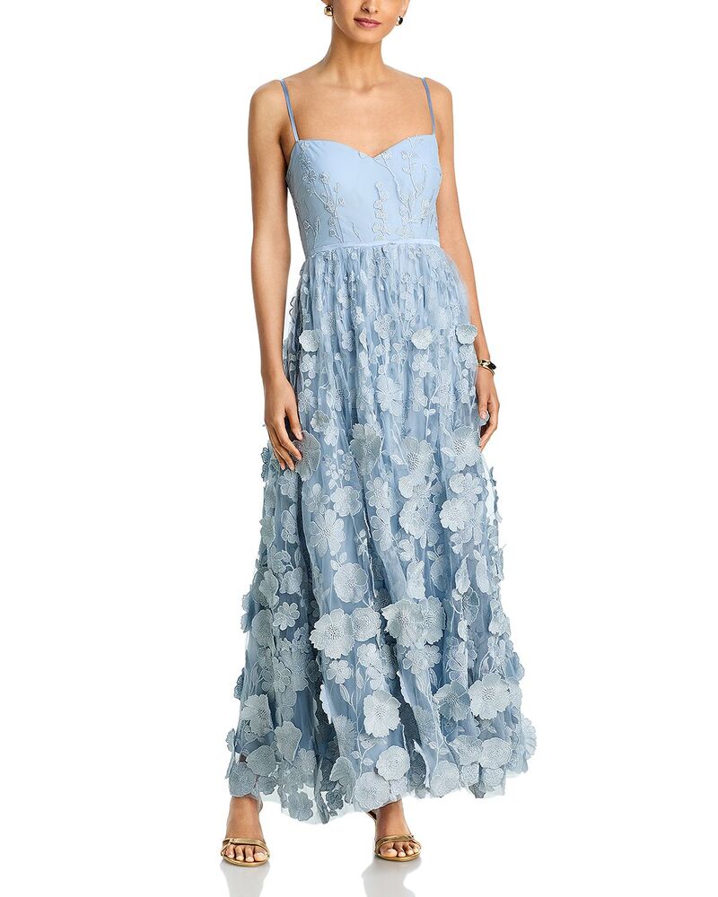 アクア レディース トップス 衣装 スピード競技 マキシ AQUA 3D Lace Maxi Dress - Exclusive Blue 青色