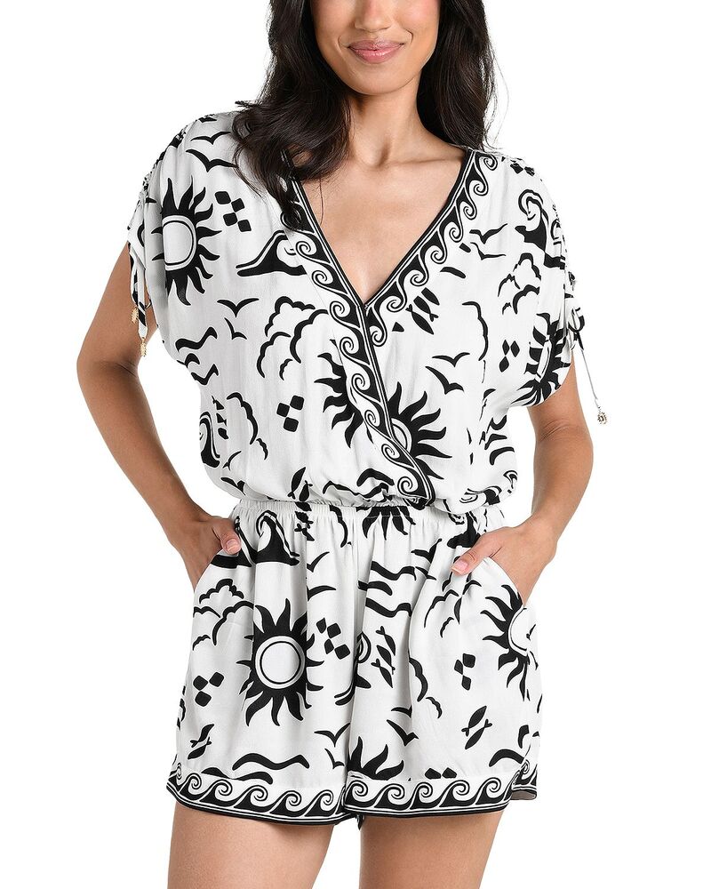 ラブランカ レディース トップス 飛び降りる背広 ロンパース La Blanca Waves Of Rio Romper Cover Up Ivory 象牙色