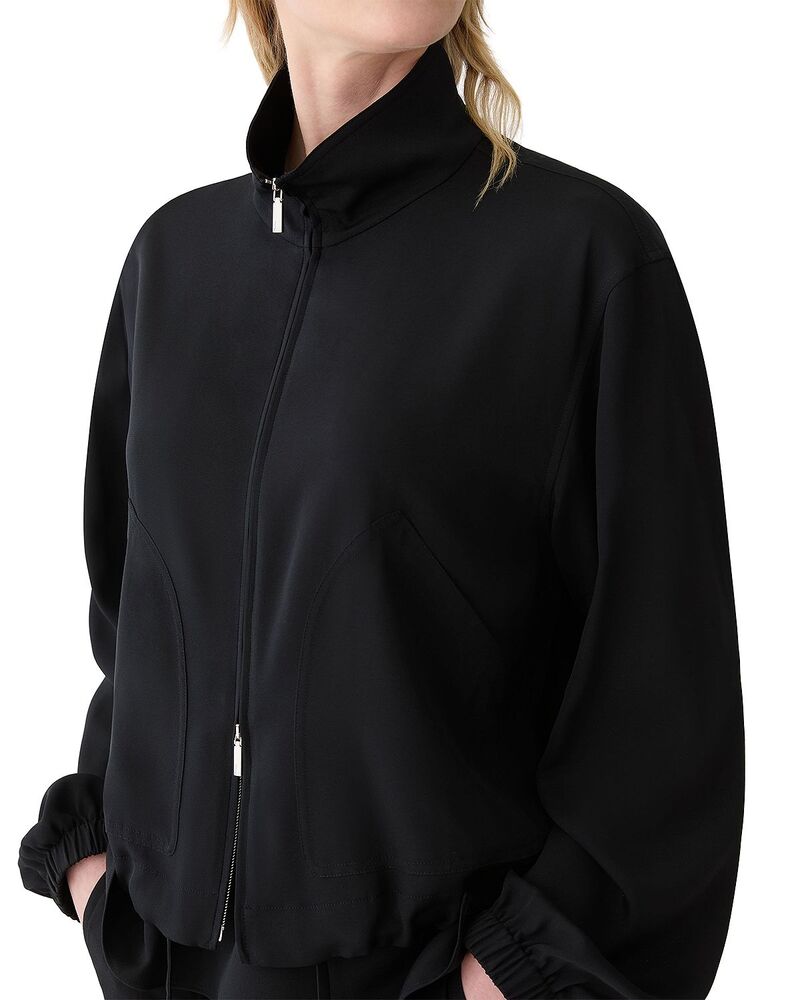 ラファイエットワンフォーエイト レディース アウター 上衣・上衣 照明ランプのど首 Lafayette 148 New York Funnel Neck Bomber Jacket Black 黒いこと