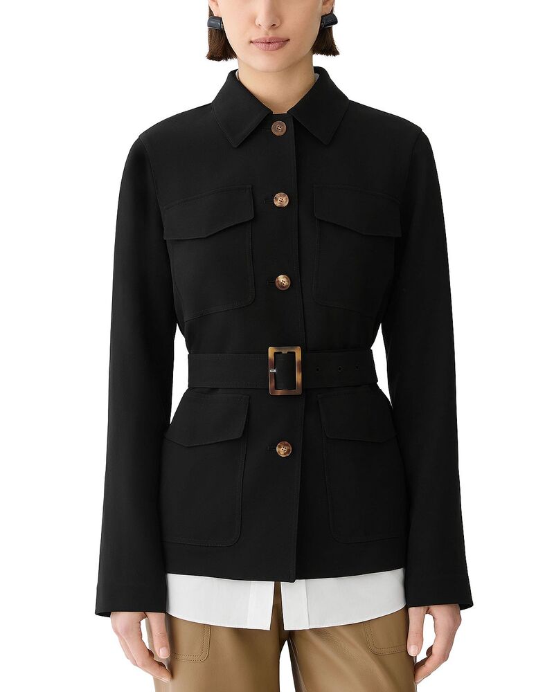 ラファイエットワンフォーエイト レディース アウター 上衣・上衣 プルオーバー Lafayette 148 New York Belted Shirt Jacket Black 黒いこと