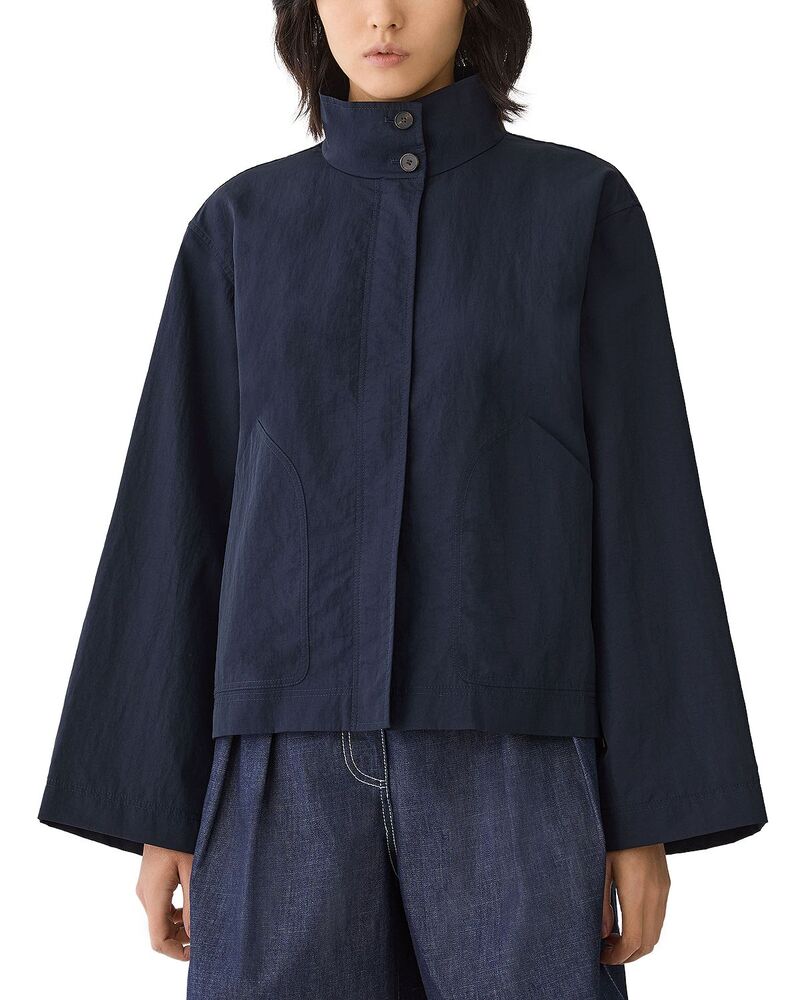 ラファイエットワンフォーエイト レディース アウター 上衣・上衣 照明ランプのど首 Lafayette 148 New York Funnel Neck Wide Sleeve Jacket Ink