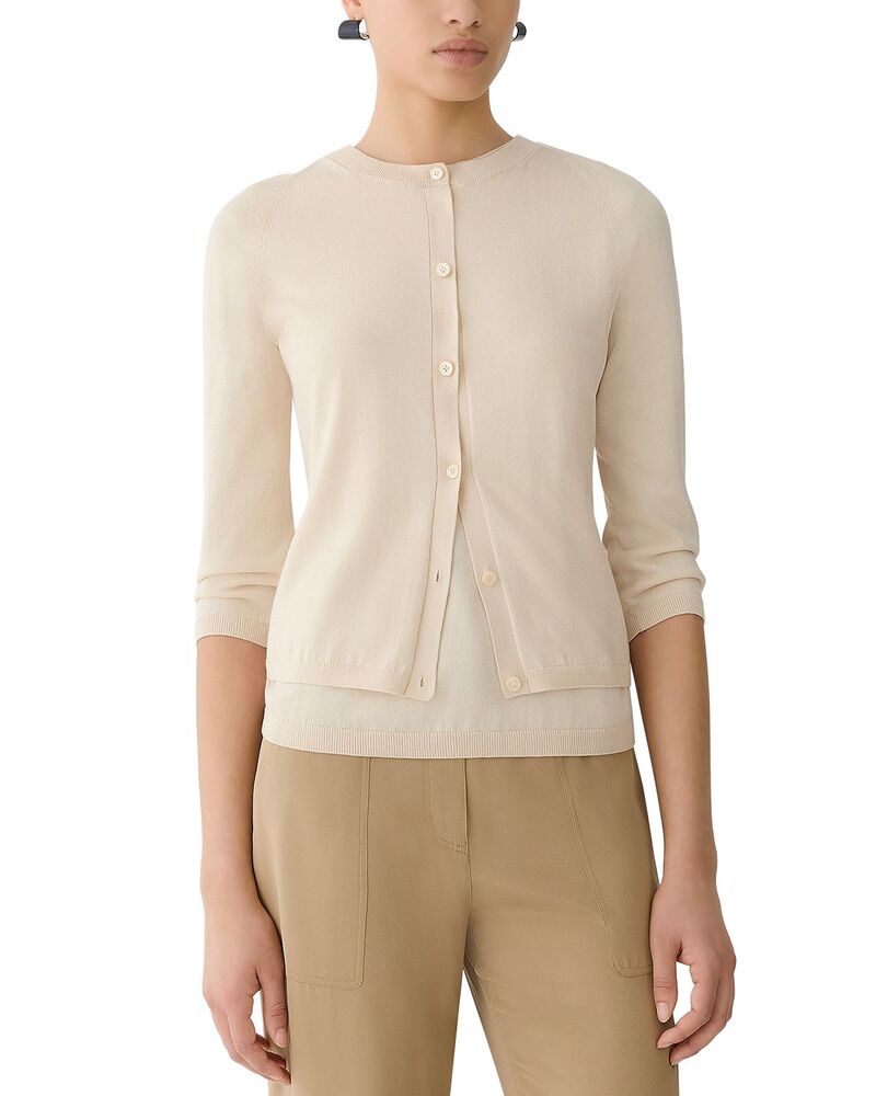 ラファイエットワンフォーエイト レディース アウター ジレー クロップド Lafayette 148 New York Cropped Button Front Cardigan Raffia