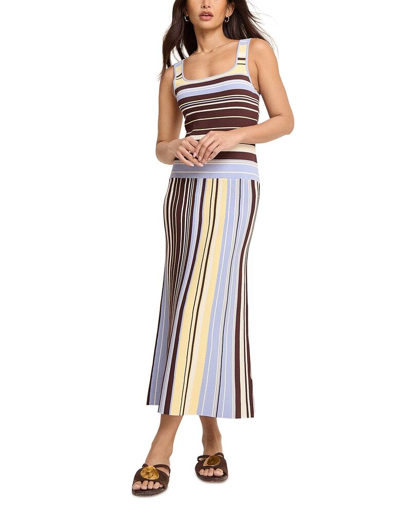 ノーバディーズ チャイルド レディース トップス 衣装 編み物 Nobody\u0027s Child Multi Stripe Knit Dress Brown 赤銅色