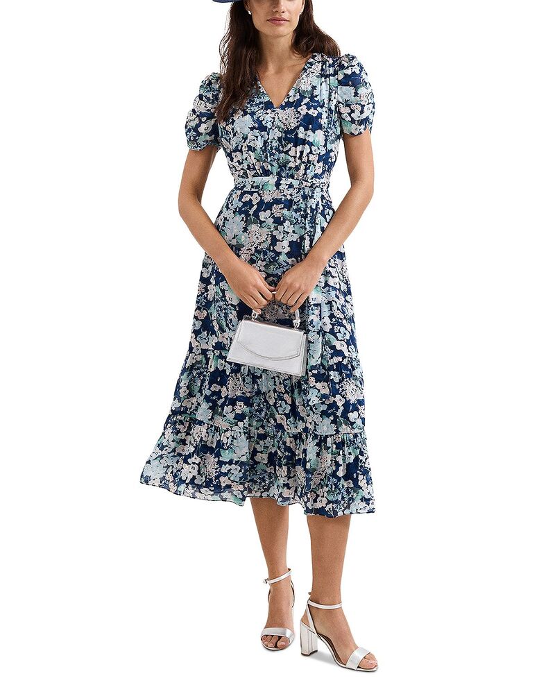 位相角・八つ レディース トップス 衣裳 お花柄 お花 Phaseight Azalea Floral Dress Indigo インディゴ
