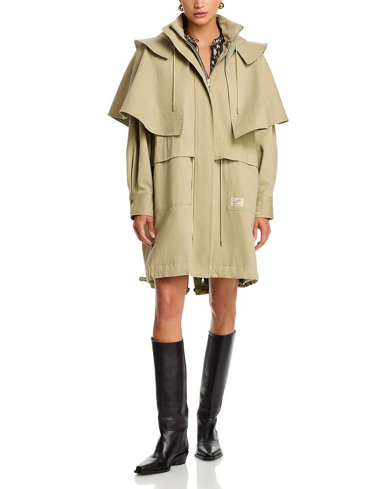 シー レディース アウター 厚地の外套 ケープ青写真 旗がしら ケープ Sea Odessa Cape Coataupe トープ