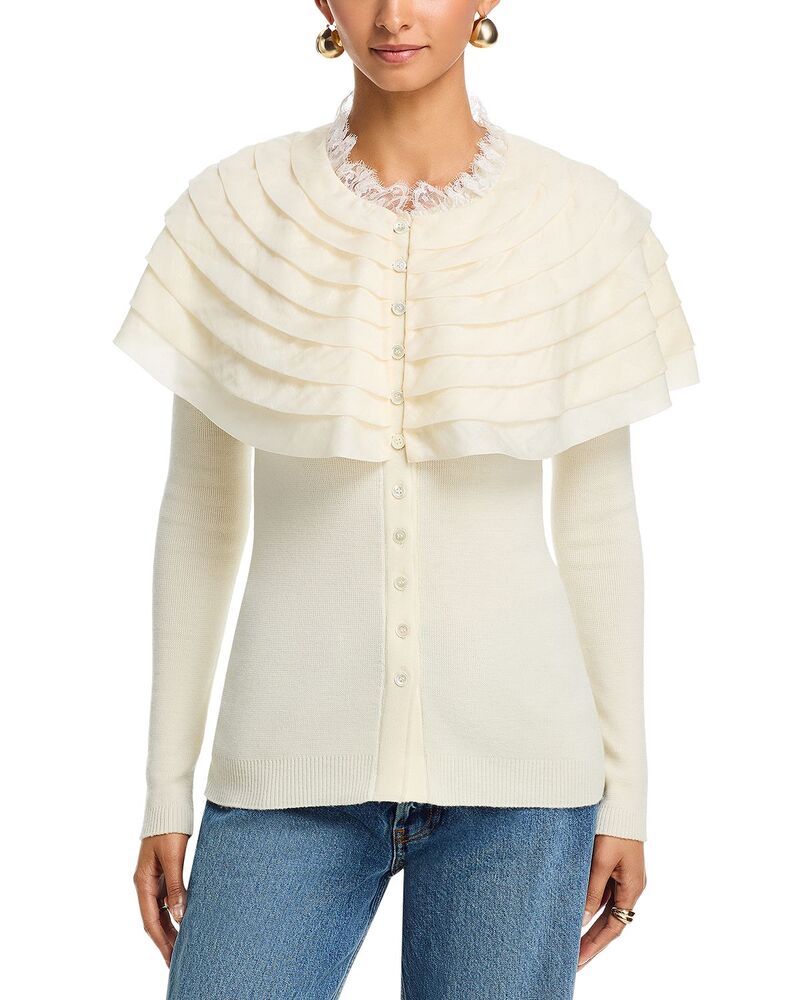 シー レディース アウター ジレー 羊毛 プルオーバー Sea Wanda Wool Cardigan Sweater Cream 皮膚軟化剤