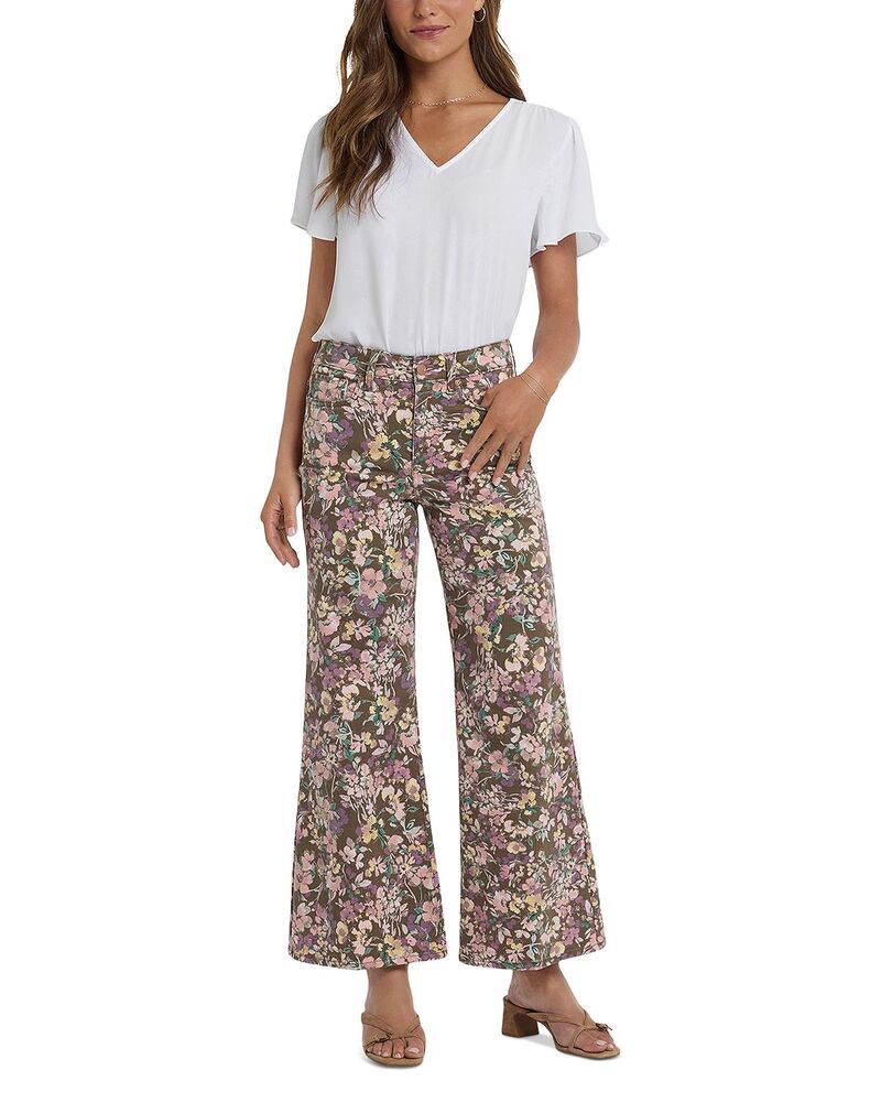 エヌワイディージェイ レディース ボトムス ジーンズズボン下 アンクル デニム NYDJ Mia Palazzo Ankle Jeans インチ Earth Blooms Earth Blooms