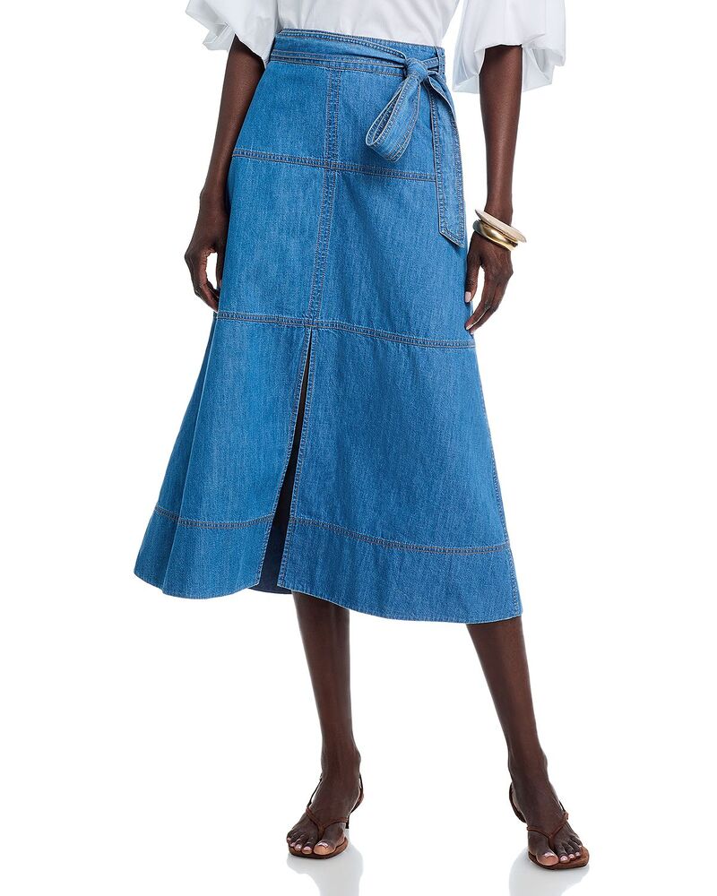 タニアテイラー レディース 下つ方スコート Tanya Taylor Hudley Skirt Medium Indigo Blue インディゴ
