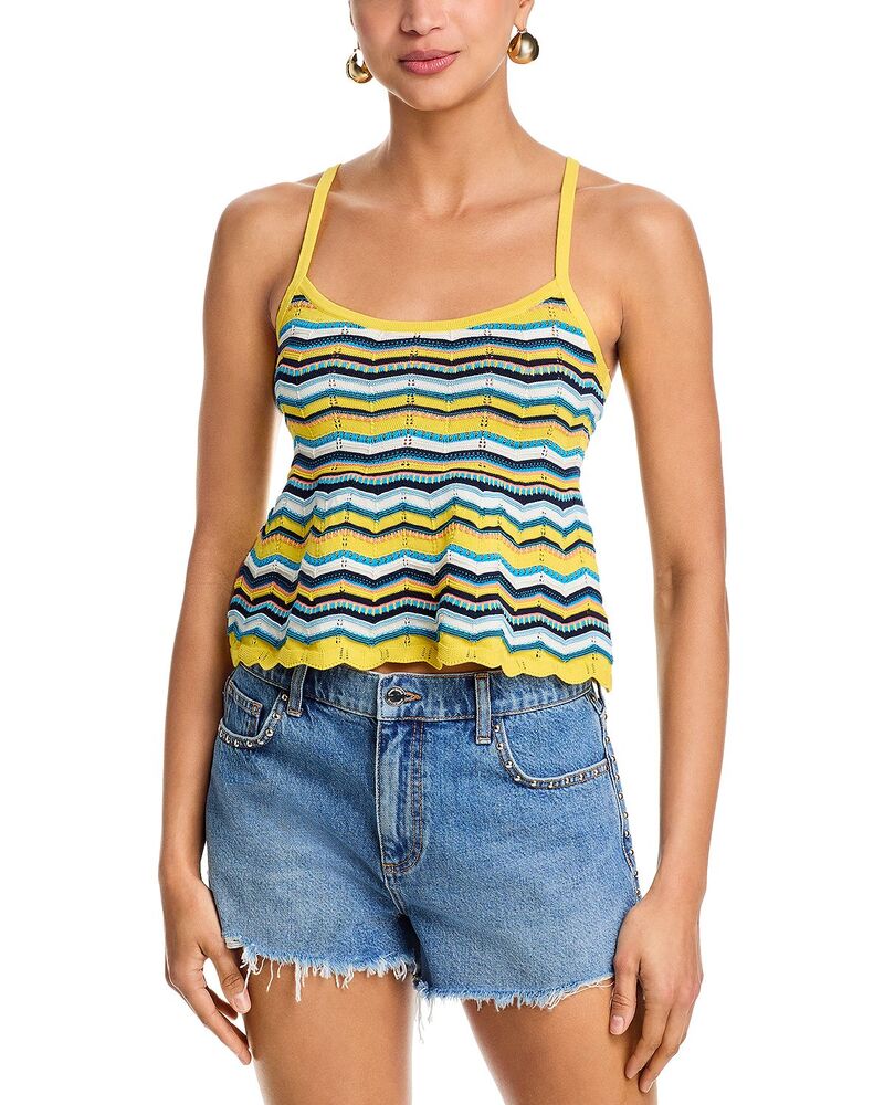 レイミー ブルック レディース トップス タンクトップ Ramy Brook Cecilia Tank Top Sunshine Chevron｜ReVida 店