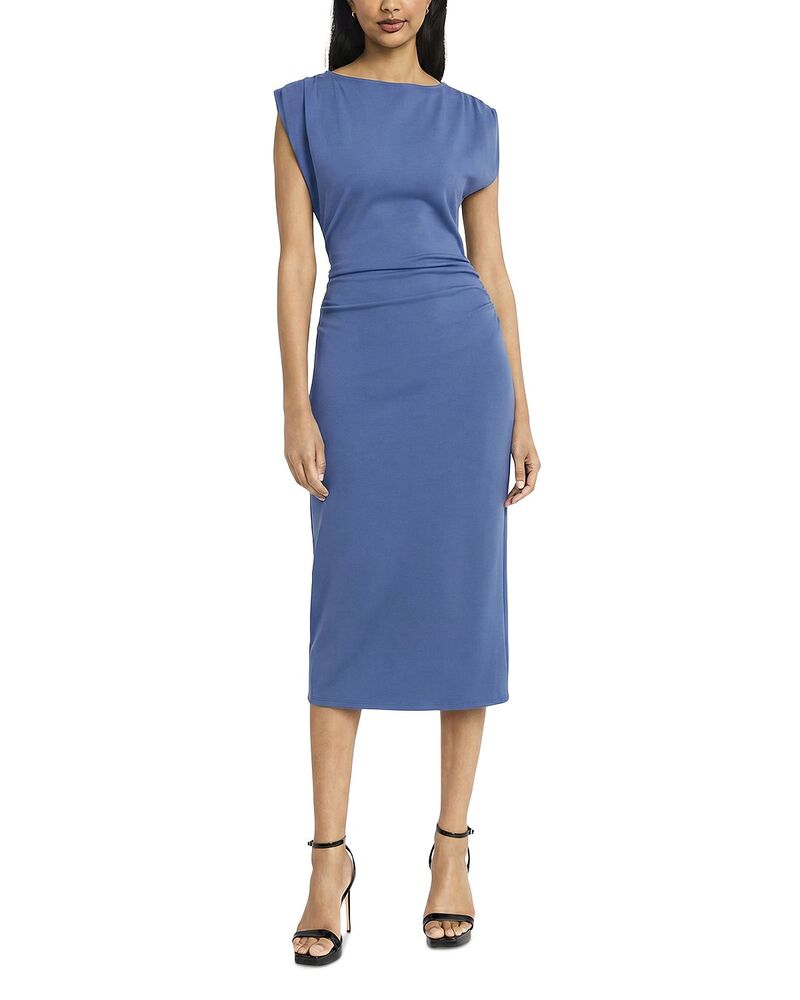 ドナモーガン レディース トップス 衣装 MIDI Donna Morgan Midi Dress with Strong Shoulders Vintage Indigo インディゴ