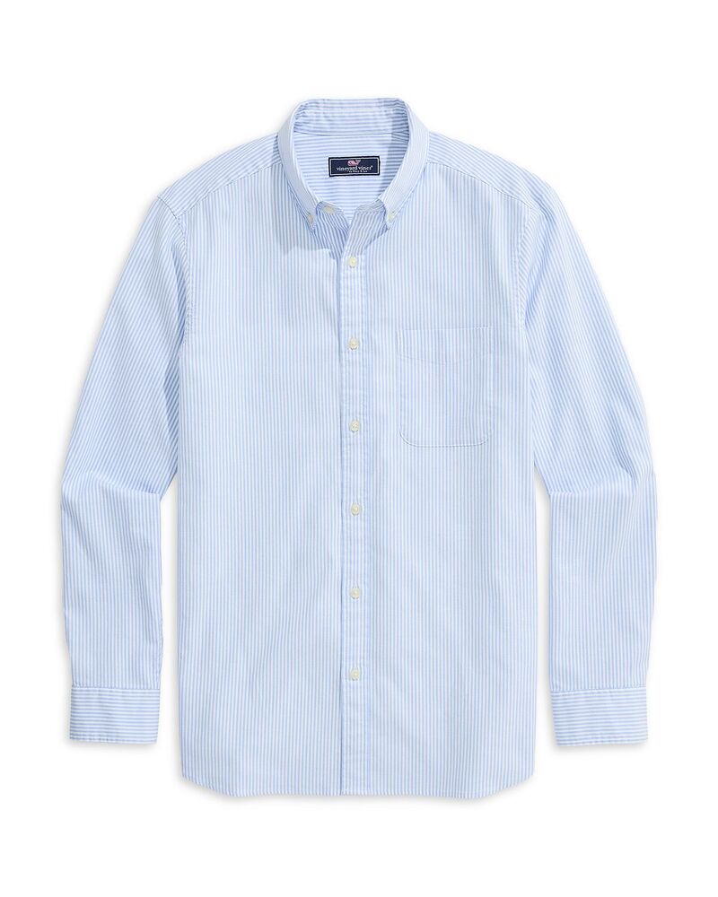 ヴァインヤードヴァインズ メンズ トップス ティーシャツ 伸び伸びする相応う オックスフォード Vineyard Vines Relaxed Fit University Stripe Oxford Pocket Shirt Ocean Breeze 縞模様
