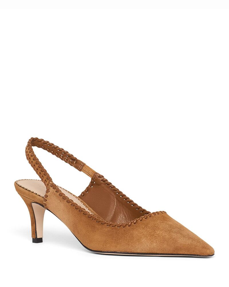 サンク セプト レディース シューズ パンプスエード Cinq Sept Women\u0027sylvie Suede Slingback Pumps Toffee