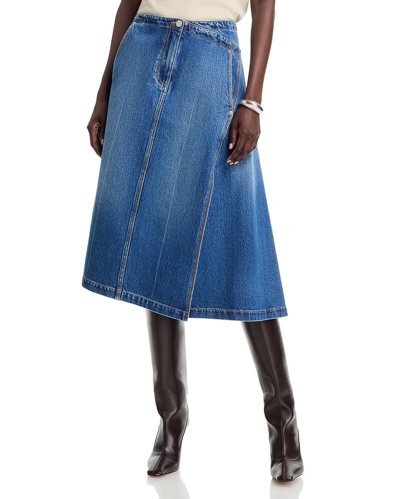 スリーワンフィリップリム レディース 下つ方スコート 非対称 ジーンズ 3.1 Phillip Lim Asymmetrical Denim Skirt Washed Medium ジーンズ