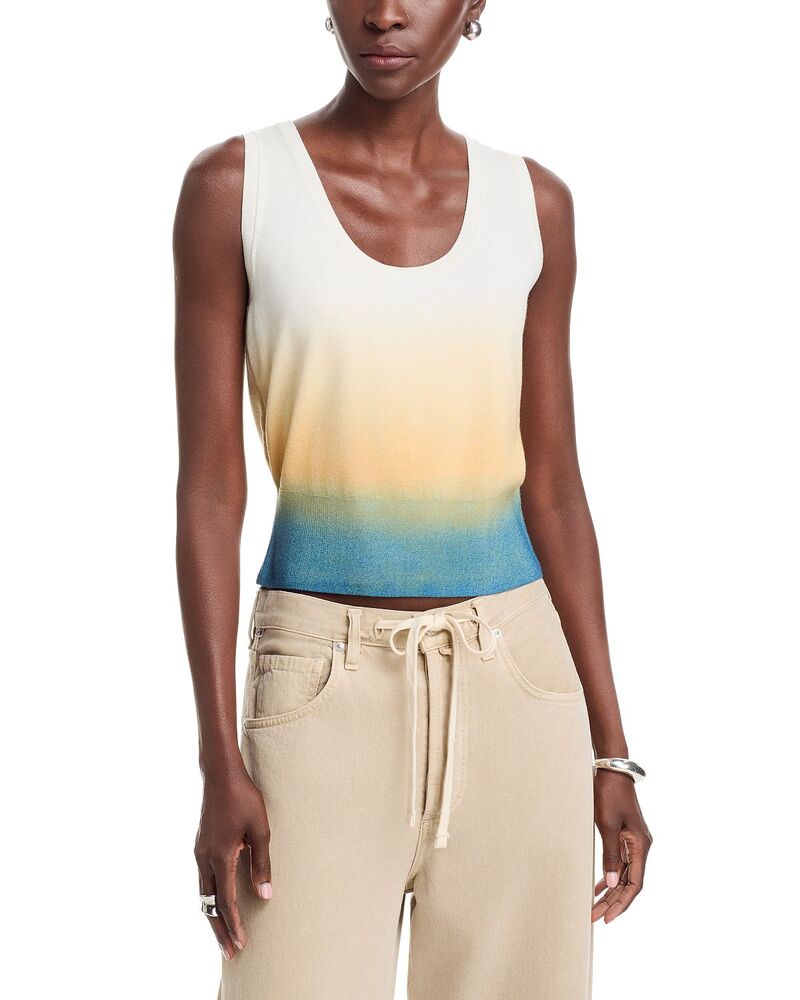 スリーワンフィリップリム レディース トップス 貯蔵タンクとっ始め 編み物 3.1 Phillip Lim Ombr Knit Scoop Neck Tank Flame Cactus
