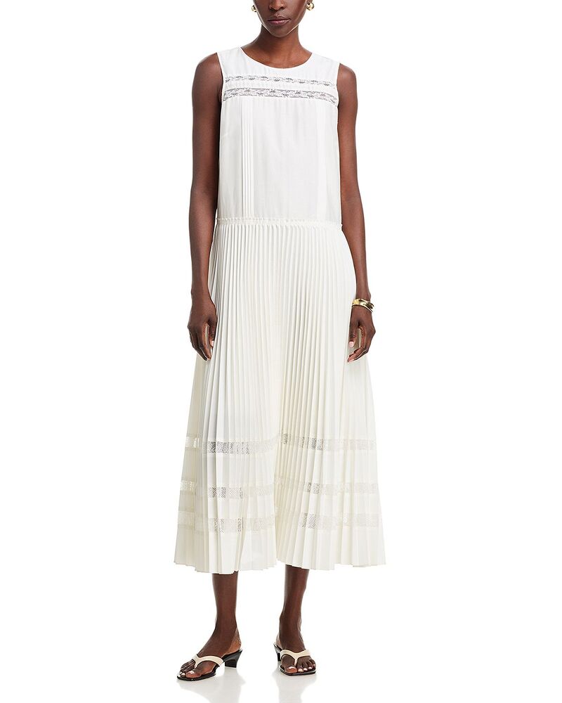 スリーワンフィリップリム レディース トップス 衣裳 A 伝達ルート 筋目 3.1 Phillip Lim Pleated A Line Dress White 白いこと