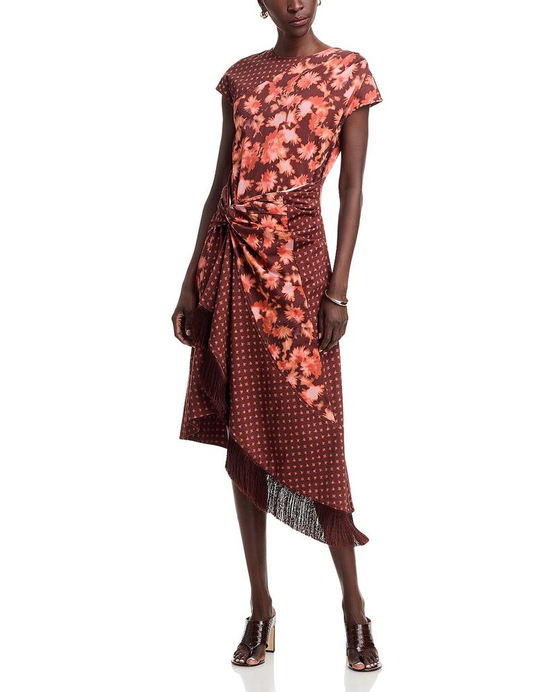 スリーワンフィリップリム レディース トップス 衣装 3.1 Phillip Lim Desert Flower Twist Dress Rust Multi 挙げ句のはて