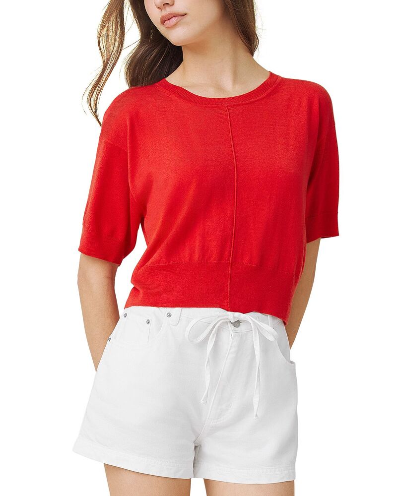 スプレンディット レディース アウター ニット・セーター クルーネック Splendid Erica Short Sleeve Crewneck Sweater Firework｜ReVida 店