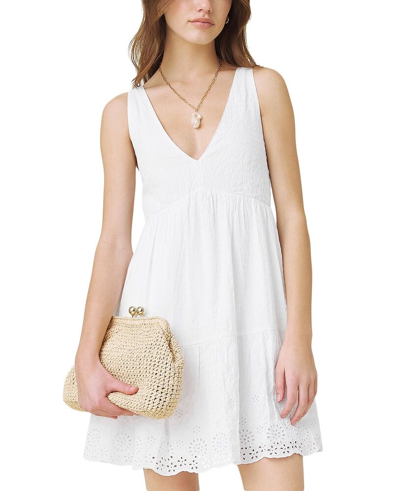 スプレンディット レディース トップス 衣装 ティアード ミニ Splendid Gigi Tiered Mini Dress White 白いこと