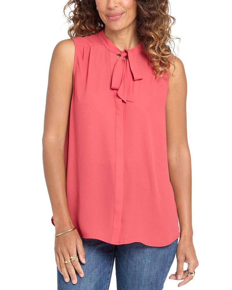 エヌワイディージェイ レディース トップス ティーシャツ 北の方ロバート・エドワード・リートップ NYDJ Sleeveless Tie Neck Blouse Chrysanthemum