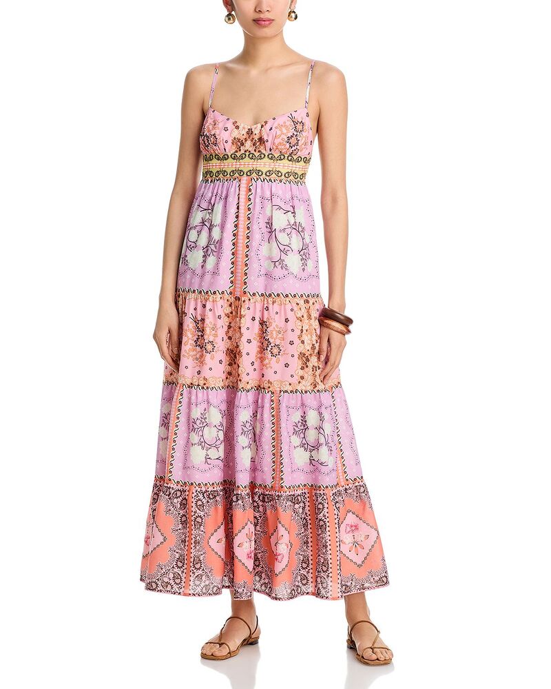 アクア レディース トップス 衣装 ティアード マキシ AQUA Tiered Maxi Dress - Exclusive Multi マルチ色合い