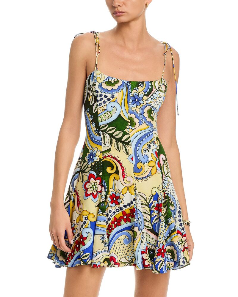 アリスアンドオリビア レディース トップス ワンピース Alice and Olivia Jeanette Tie Shoulder Dress Heat Wave｜ReVida 店