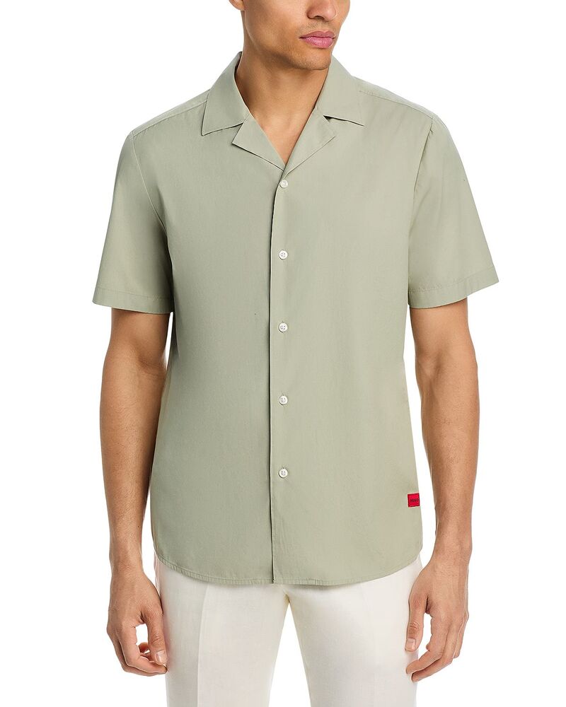 フューゴ メンズ トップス プルオーバー 名取り草落ちこむ HUGO Ellino Straight Fit Button Down Shirt Light Pastel Green 緑であること