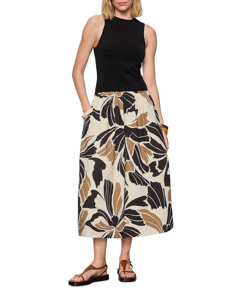 駆け込み寺 レディース トップス 衣裳 MIDI Sanctuary Sandbar Mix Media Midi Dress Lotus W/ Black 黒いこと