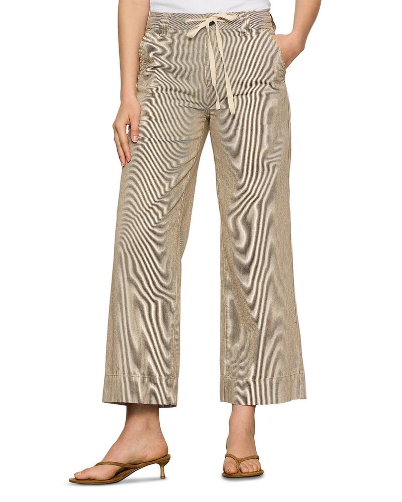 駆け込み寺 レディース ボトムス 心地よいズボン下 クロップド Sanctuary Lily Stripe Cropped Pants Lido Stripe 縞模様