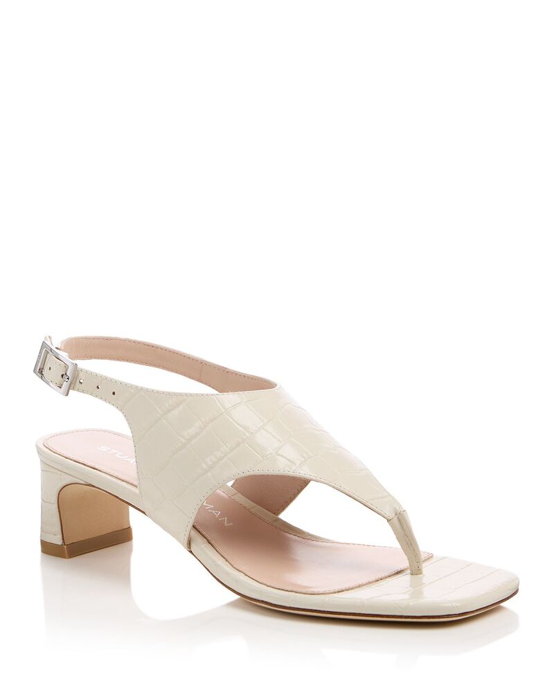 スチュアート ワイツマン レディース シューズ サンダル Stuart Weitzman Women\u0027s Bybbtembossed Thong Sandals Linen
