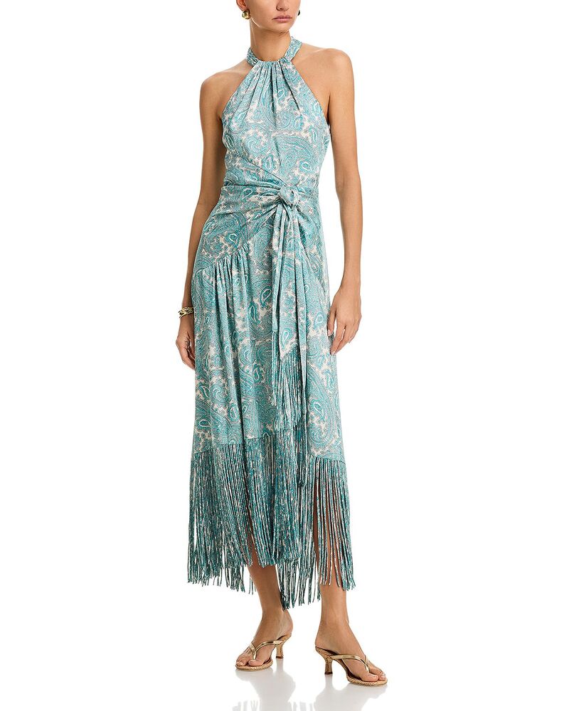 サンク セプト レディース トップス 衣装 Cinq Septeresa Hendrix Paisley Dress Gardenia/blue graphite 石墨