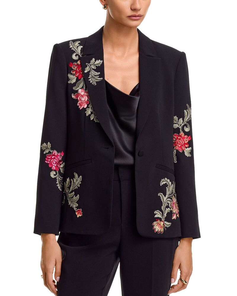 サンク セプト レディース アウター 上衣・上衣 刺しゅう スポーツジャケット Cinq Sept Rococo Embroidered Karlie Blazer Black/multi 黒いこと