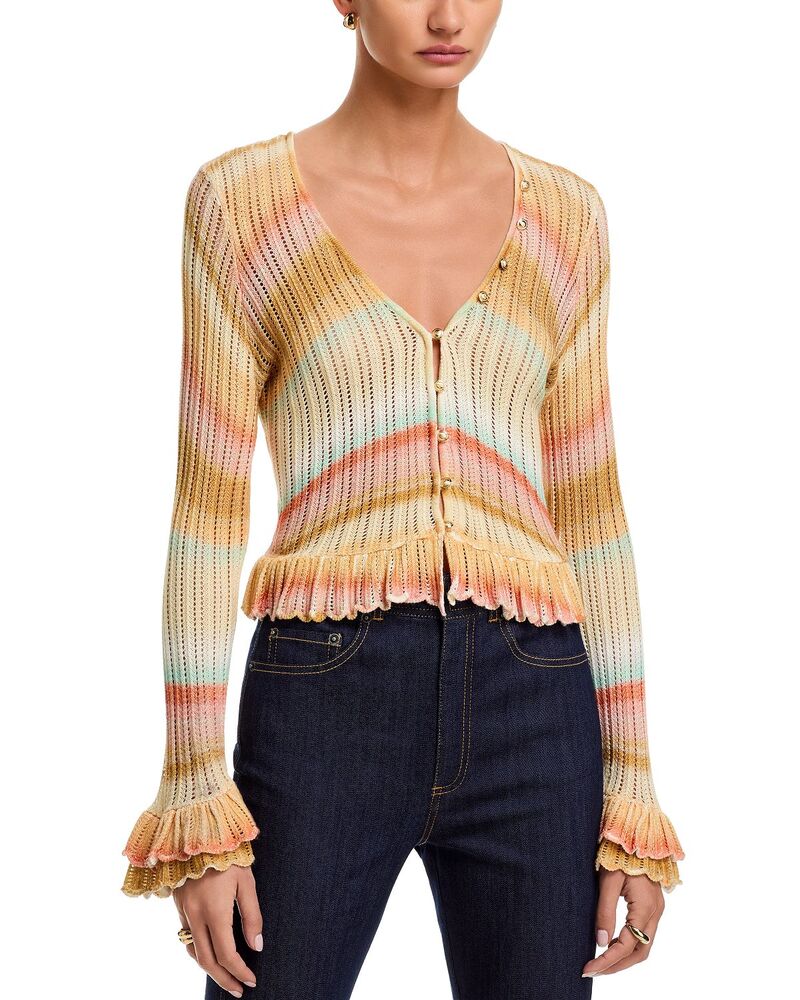 サンク セプト レディース アウター ジレー Cinq Sept Edith Space Dyed Cardigan Sunset Multi マルチ色つや